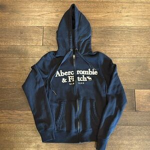 Navy Blue Abercrombie zip up jacket